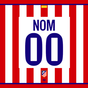 Plaque de Rue Atlético Madrid 2025/2026 – Maillot Domicile